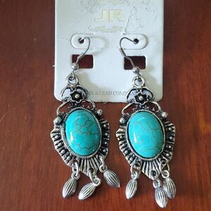 Fake turquoise earrings